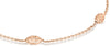 Sterling Silver Rose Gold Plated Diamond Cut Ball and Trace Chain Necklace