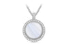 Stainless Steel Silver Coloured Crystal Treasure Charm Locket on Box Chain