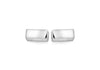 Hoxton London Men's Sterling Silver Retangle Blok Cufflinks