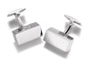 Hoxton London Men's Sterling Silver Retangle Blok Cufflinks