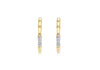 9ct Yellow Gold 0.10ct Diamond 2.6mm x 21.8mm Bamboo Drop Earrings