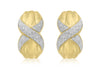 9ct Yellow Gold 0.07t Diamond Kiss Earrings
