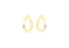 9ct Yellow Gold 0.07t Diamond Teardrop Shaped Stud Earrings