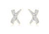 9ct Yellow Gold 0.01t Diamond Kiss Stud Earrings