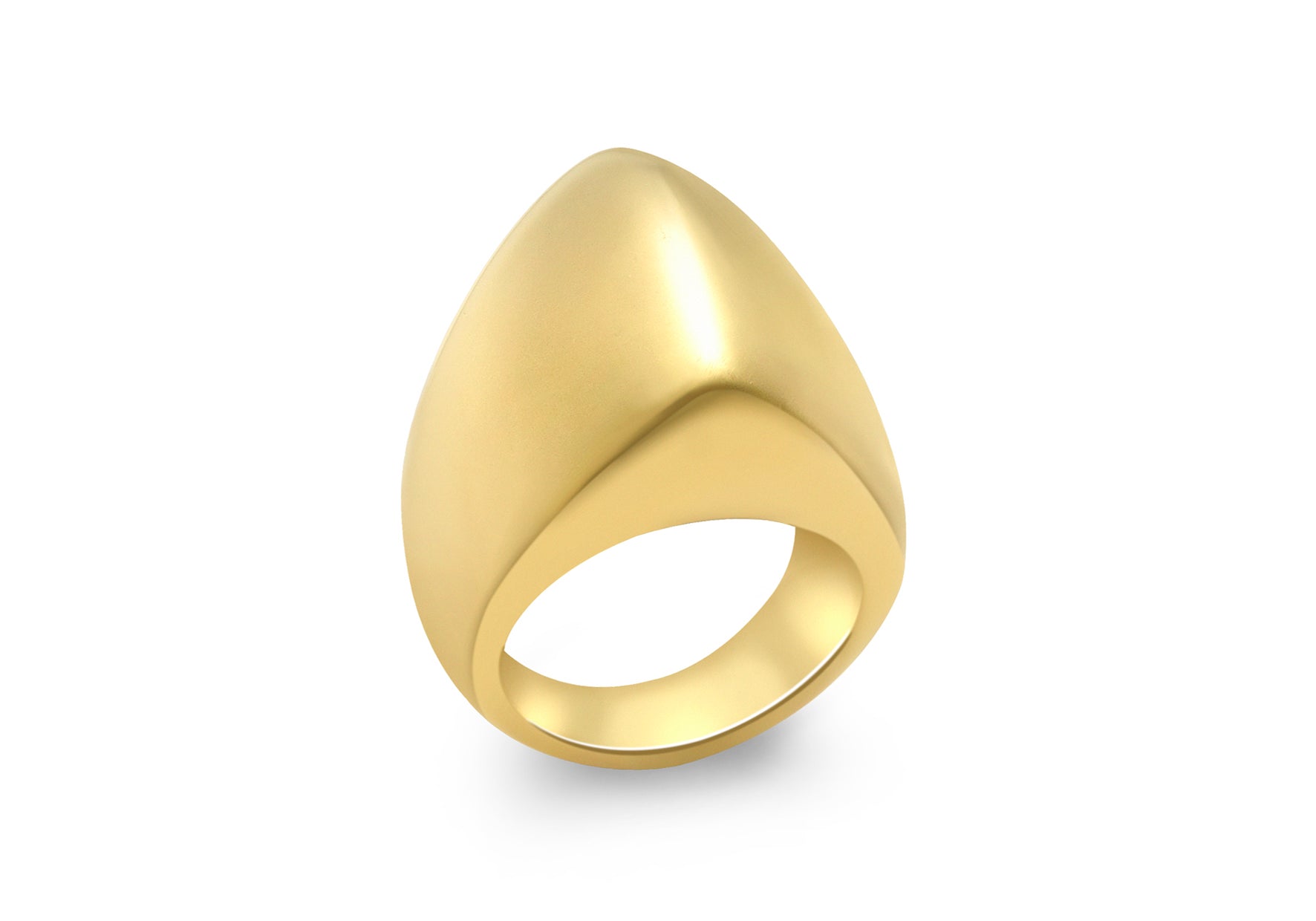 9ct Yellow Gold Triangle Eletroform Ring