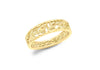 9ct Yellow Gold Diamond Cut Leaves Ring