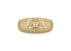 9ct Yellow Gold Diamond Cut Pine Dome Ring