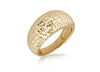 9ct Yellow Gold Diamond Cut Pine Dome Ring