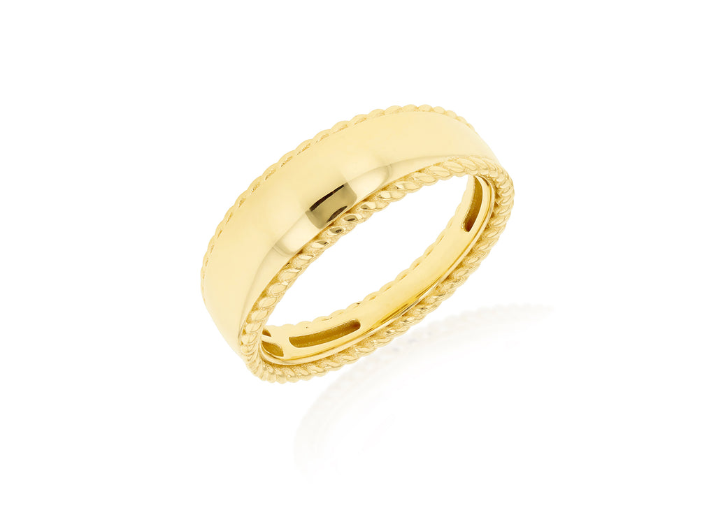 9ct Yellow Gold Round Rope Twist Ring