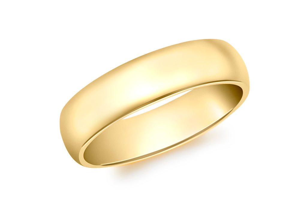 9ct Yellow Gold 5mm Court Ring