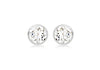 9ct White Gold 4mm Zirconia  Round Stud Earrings