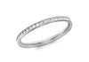 9ct White Gold Zirconia  Band Ring