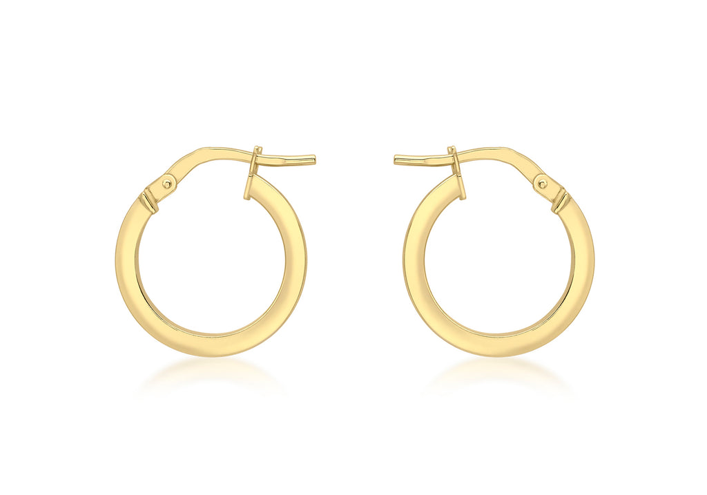 18ct Yellow Gold 16mm Round Creole Earrings