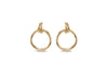 18ct Yellow Gold Bail Circle Stud Earrings