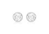 18ct White Gold 5mm Round Zirconia  Stud Earrings