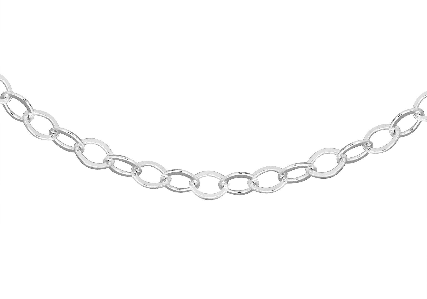 Sterling Silver 30 Diamond Cut Trace Chain 41m/16"9