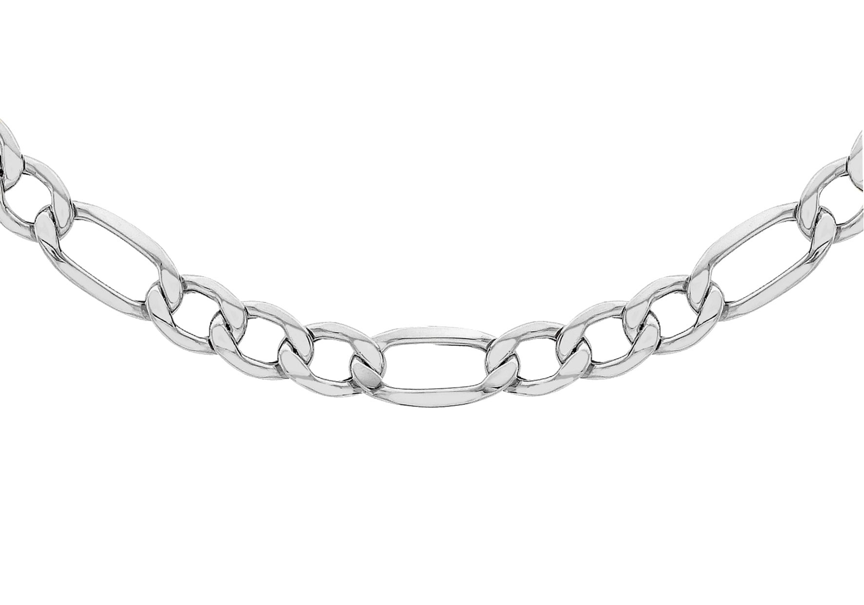 Sterling Silver 180 Diamond Cut Figaro Chain 51m/20"9