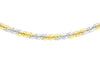 Sterling Silver Two Tone Gold Plated Cross Chain