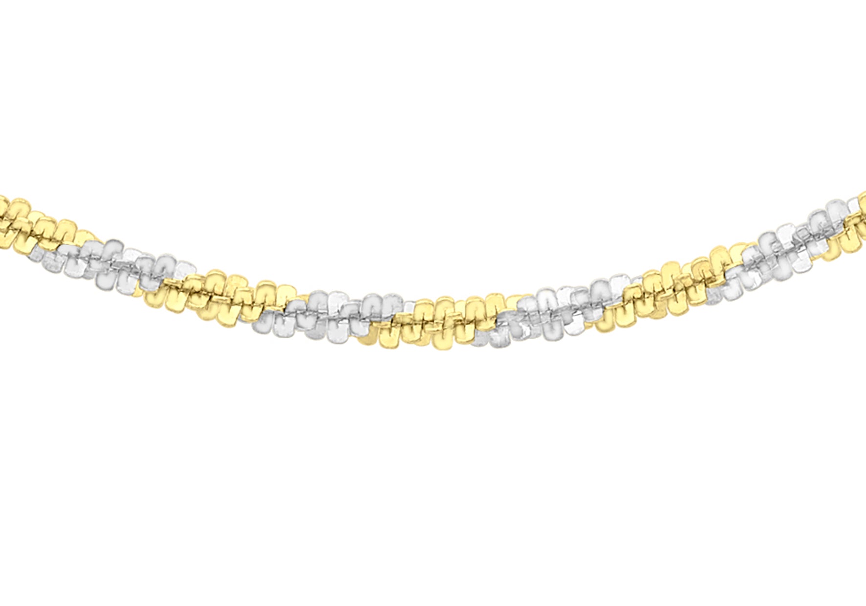Sterling Silver Two Tone Gold Plated Cross Chain