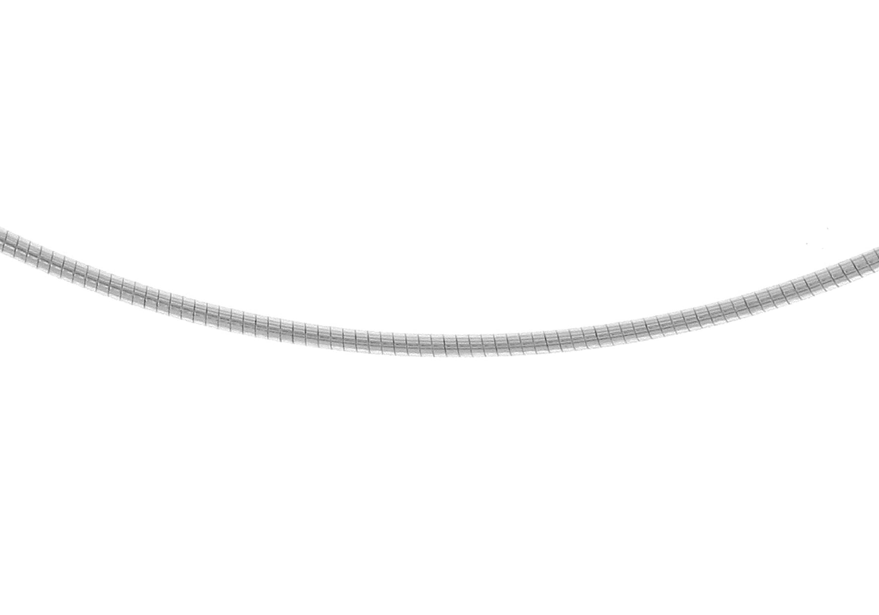 Sterling Silver Rhodium Plated Omega Chain 41m/16"9