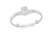 Sterling Silver Claddagh Expandable Baby Bangle