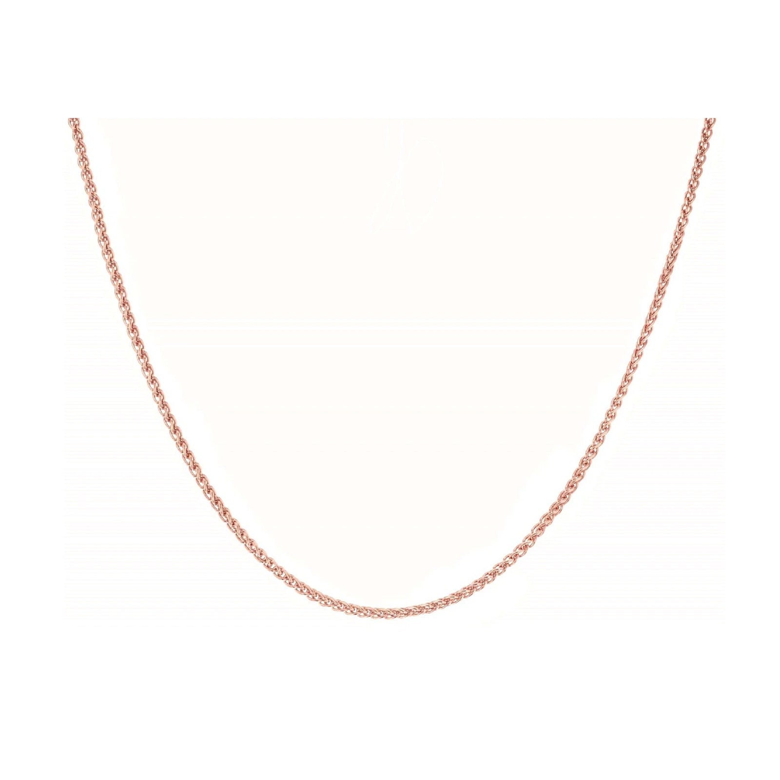 Sterling Silver Rose Gold Plated Spiga Chain